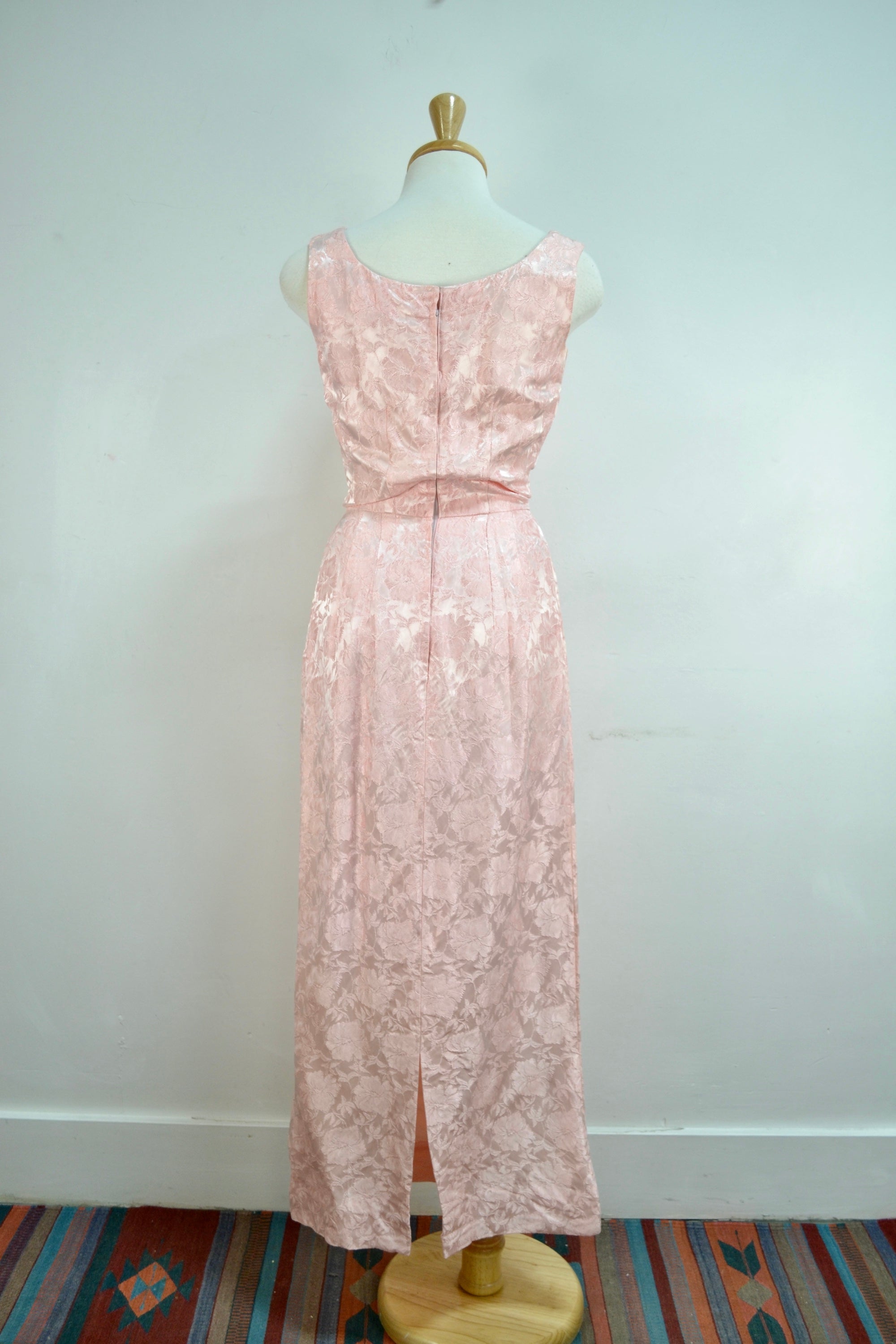 Vintage Pink Jacquard Maxi