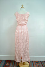 Vintage Pink Jacquard Maxi
