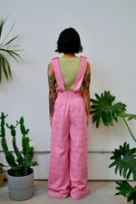 Bubble Gum Plaid Overalls