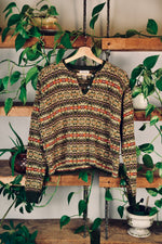 90s Skyr Fair Isle Boxy Knit Sweater