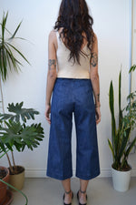 70s Dark Wash Denim Culottes