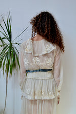 Antique 1900's Netted Lace Tea Dress