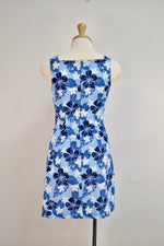 90s Blue Floral Vacay Dress