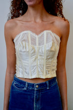 Cream Satin Bustier