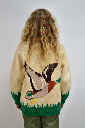 Duck Duck Duck Mary Maxim Knit Cardigan