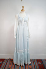 Baby Blue Gunne Sax Prairie Dress