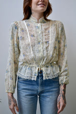 Sheer Floral Prairie Blouse