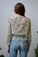 Sheer Floral Prairie Blouse