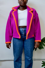 Magenta Boiled Wool Jacket