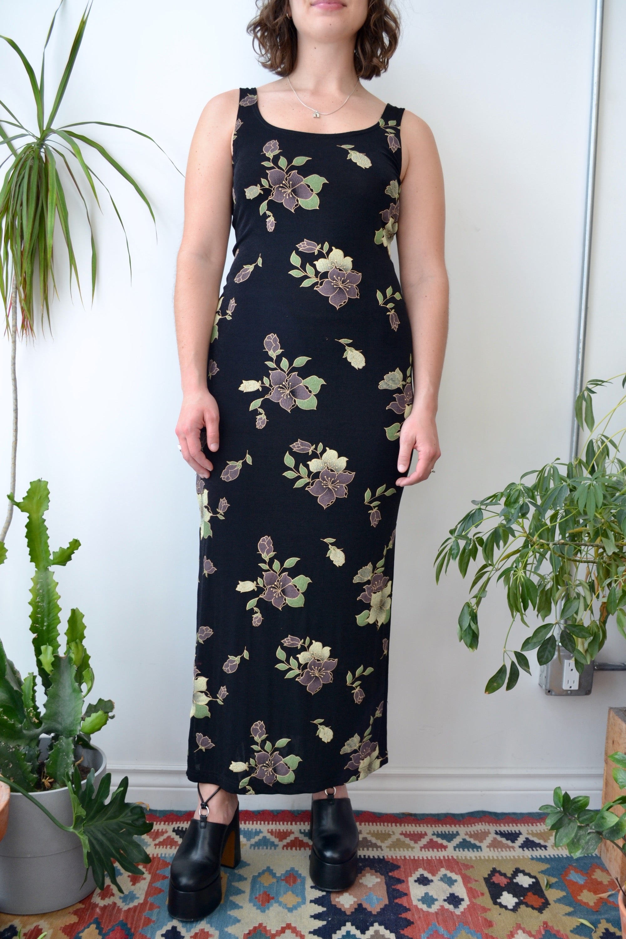 Nineties Slinky Floral Maxi