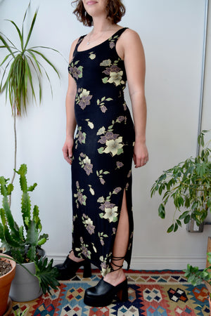 Nineties Slinky Floral Maxi