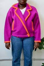Magenta Boiled Wool Jacket