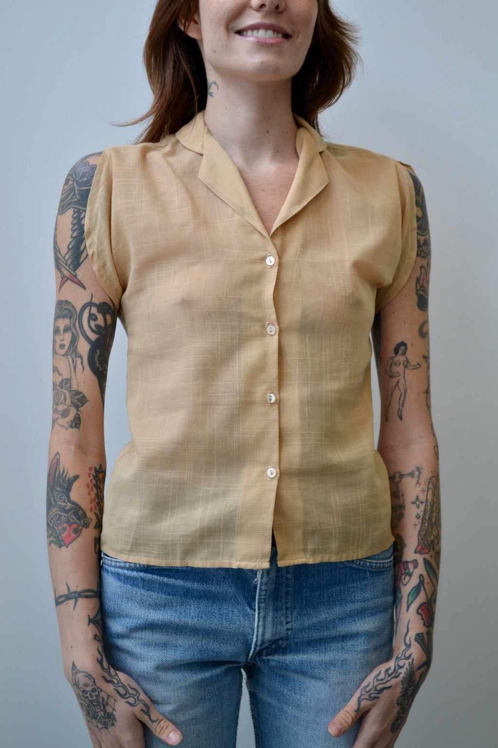 Sandy Gridded Blouse