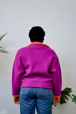 Magenta Boiled Wool Jacket