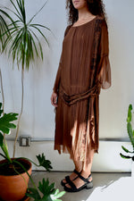 Twenties Brown Beaded Flapper Dress