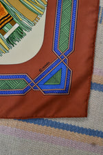 Vintage Hermès Cuirs Du Desert Silk Scarf