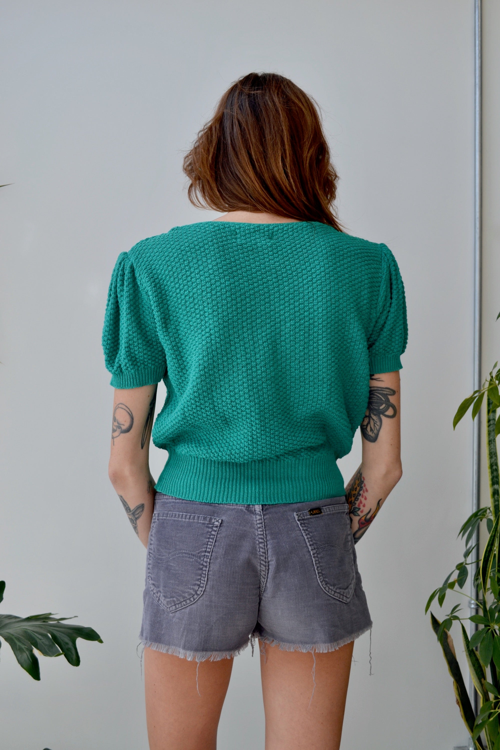 Teal Knit Top