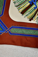 Vintage Hermès Cuirs Du Desert Silk Scarf