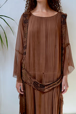 Twenties Brown Beaded Flapper Dress