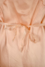 Peachy Satin & Lace Night Gown