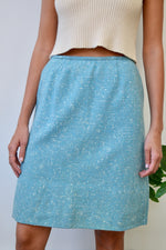 Aqua Tweed Skirt