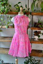 Bright Pink 60s Flowy Mini