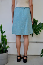 Aqua Tweed Skirt