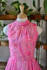 Bright Pink 60s Flowy Mini