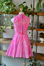 Bright Pink 60s Flowy Mini