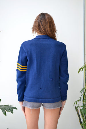 1955 Navy Blue Varsity Cardi