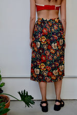 Moody Floral Midi Skirt