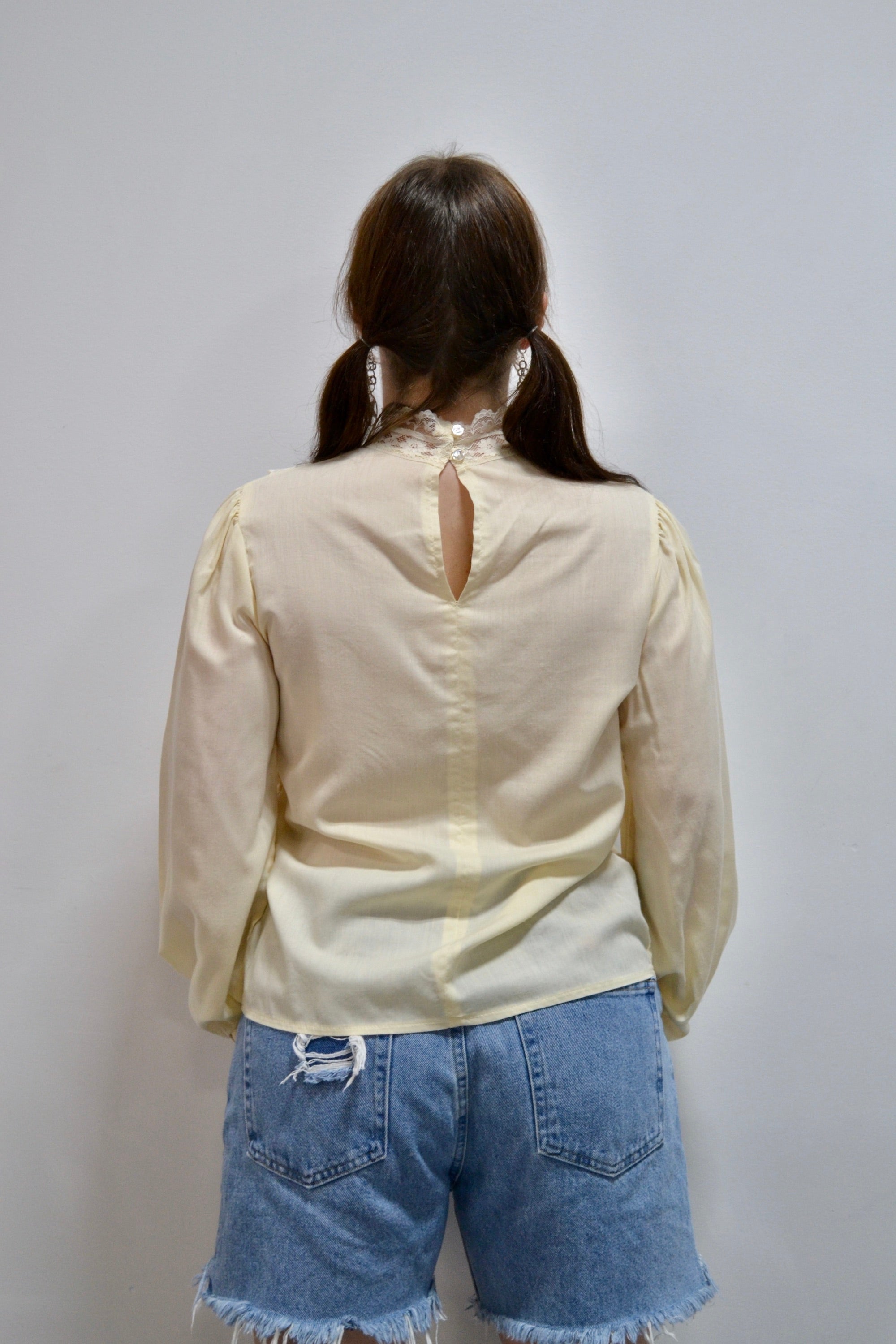 Illusion Lace Cream Blouse