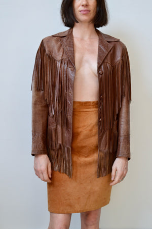 Sixties Leather Fringe Jacket
