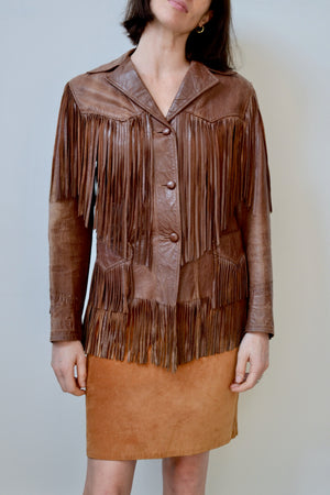Sixties Leather Fringe Jacket