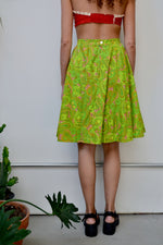 Slime Paisley Circle Skirt