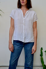 White Linen Blouse