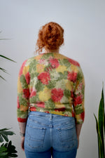 50s Screen Printed Angora Cardi