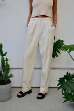 Cream Wool Pendy Trousers