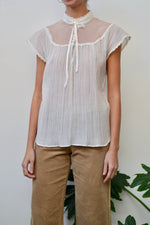 Gauzy Plissé Blouse