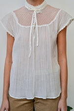 Gauzy Plissé Blouse