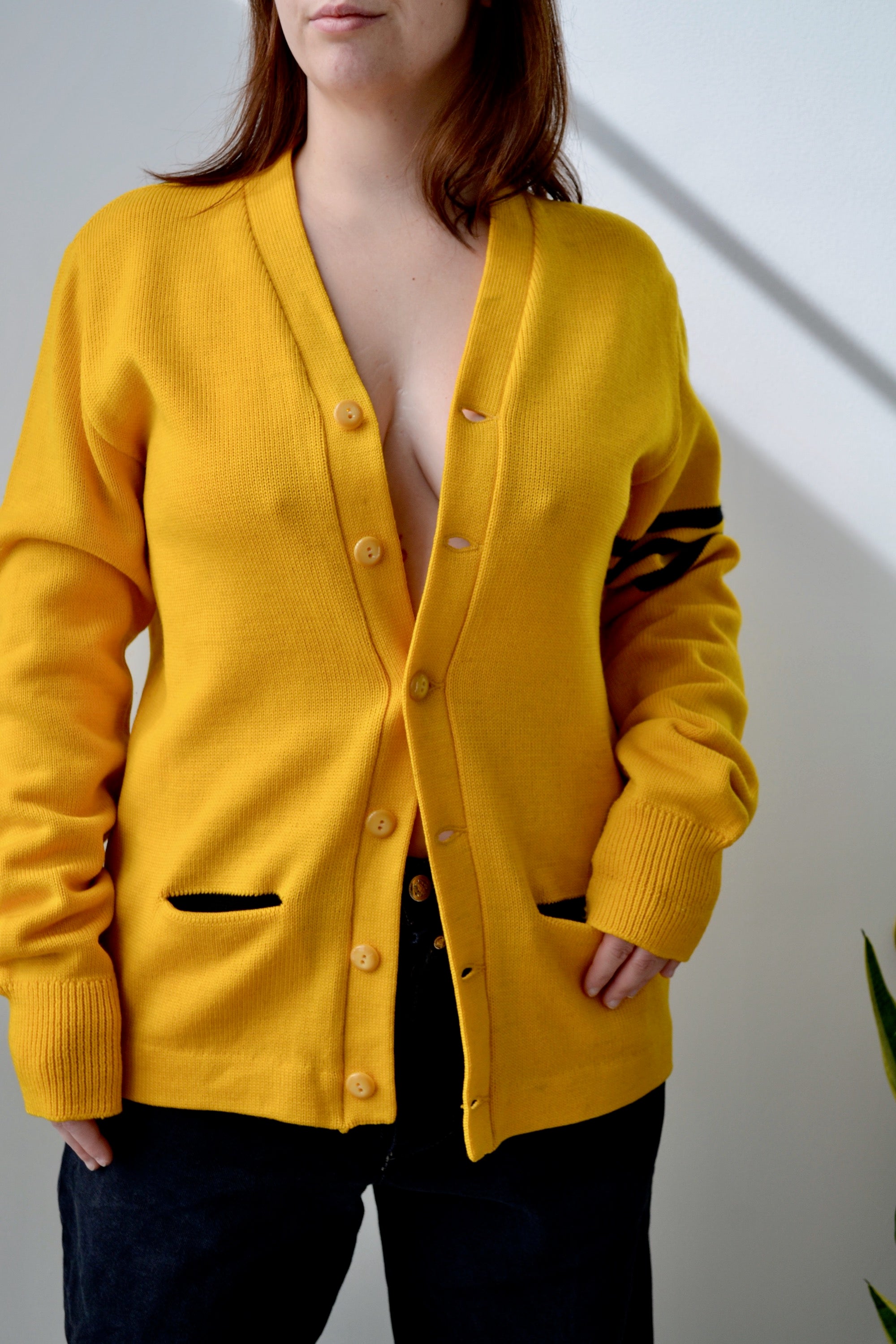 Bumblebee Varsity Knit Cardi