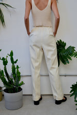 Cream Wool Pendy Trousers