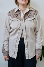 Taupe Western Snap Up Shirt