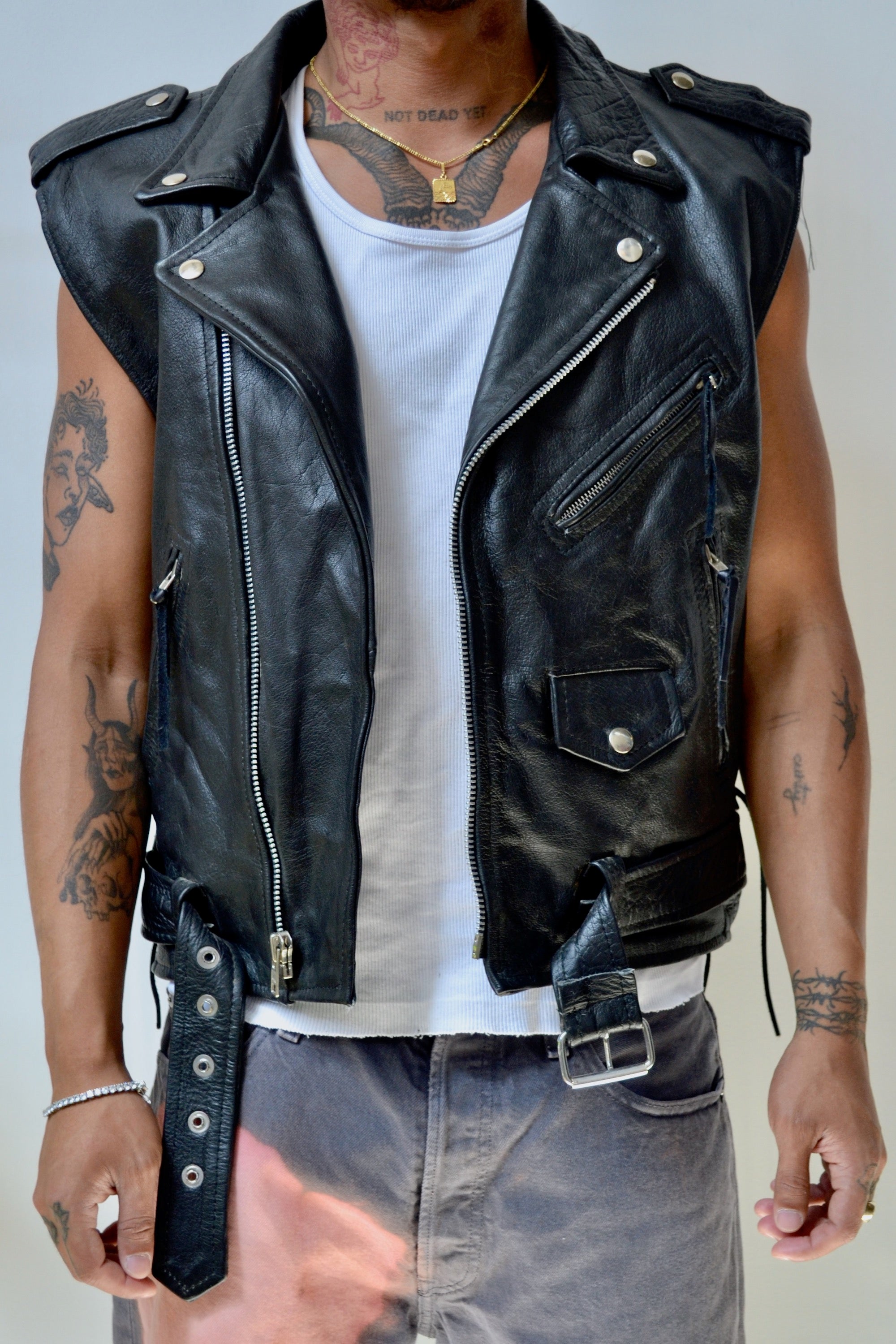 Biker Babe Leather Vest