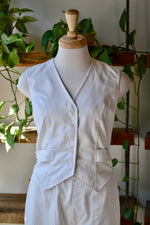 Vintage Matching Vest & Wide Leg Pant Combo
