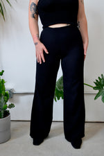 Textured Wide Leg Pants