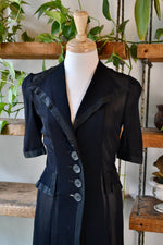 Forties/Fifties Black Sheer Dress