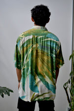 Sage Abstract Button Up