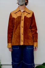 Woodstock Era Whip Stitch Suede Jacket