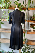 Forties/Fifties Black Sheer Dress